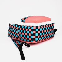 Рюкзак школьный из текстиля, 3 кармана, цвет белый/розовый