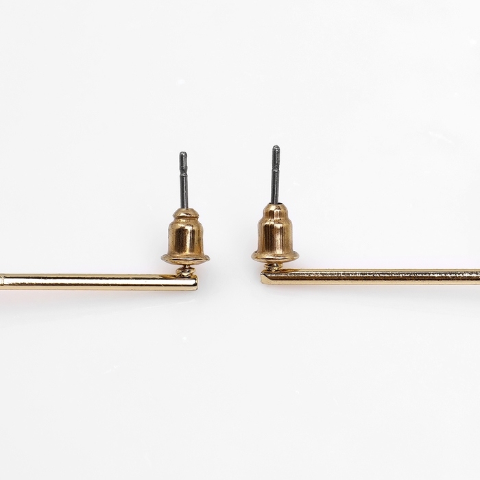 Серьги с жемчугом &laquo;Бусина&raquo; спираль мини, цвет золото