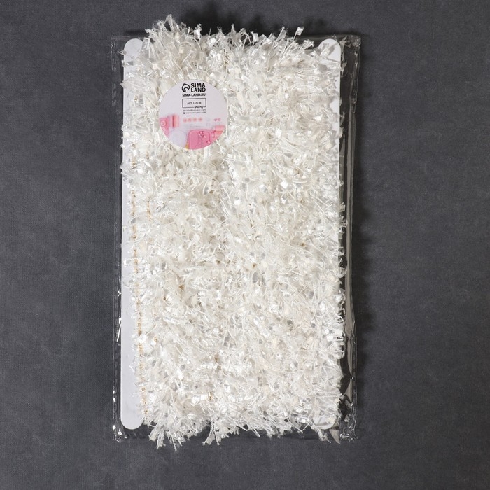 Тесьма декоративная &laquo;Твидовая&raquo;, односторонняя, 35 мм, 5 &plusmn; 0,5 м, цвет белый