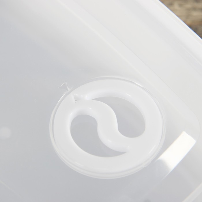 Набор ланч-боксов пластиковых &laquo;Розы&raquo;, 4 шт: 400 мл, 650 мл, 1 л, 1,5 л, цвет белый