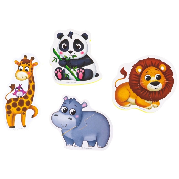 Мягкий пазл для малышей &laquo;Собираем животных&raquo;, 20 пазлов, 40 деталей, Крошка Я