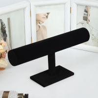 Подставка для часов, браслетов, флок, 30&times;7,5&times;15,5 см, d=5 см, цвет чёрный