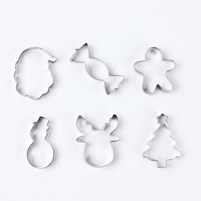 Новый год. Набор форм для печенья &laquo;Мультяшки&raquo;, 6 шт