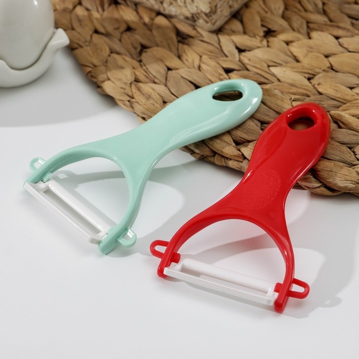 Овощечистка керамическая Доляна &laquo;Солнечная&raquo;, 13 см, цвет МИКС