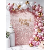 Панель с пайетками для фотозоны 30*30см, серебристый