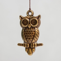 Музыка ветра металл "Филин" 3 колокольчика 37,5 см