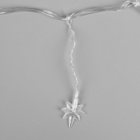 Гирлянда &laquo;Бахрома&raquo; 1.8 &times; 0.5 м с насадками &laquo;Звёзды&raquo;, IP20, прозрачная нить, 48 LED, свечение мульти (RG/RB), мигание, 220 В