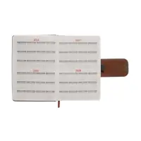 Ежедневник недатированный формат А5, с хлястиком, 96л, линия, пвх, Коричневый