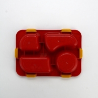 Ланч - бокс с 4 секциями &laquo;Единорог&raquo;, 23 х 17 х 5,5 см, розовый