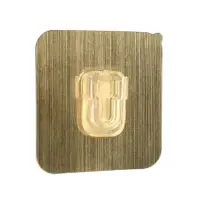 Комплект настенных держателей ТУНДРА, с клейкой поверхностью, 60&times;60&times;10 мм, цвет золото