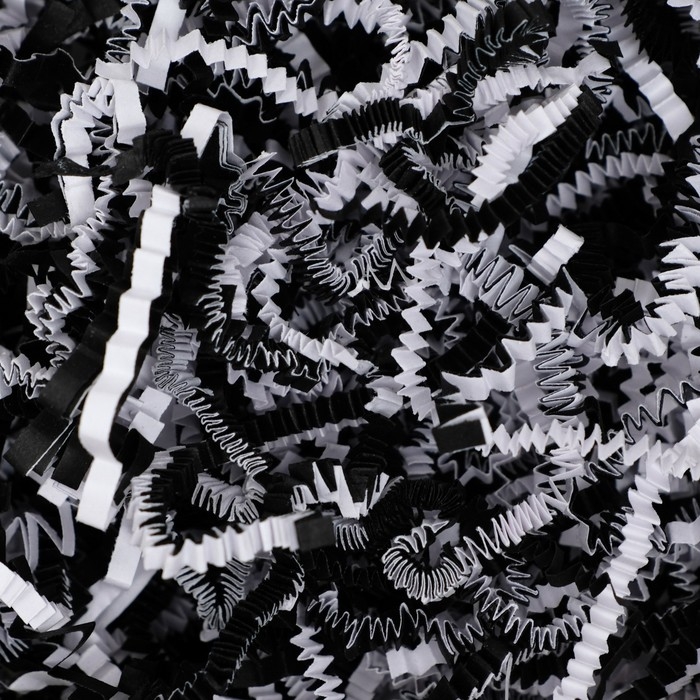 Наполнитель бумажный &laquo;Инь Янь&raquo;, микс, бело-черный, 1000 г