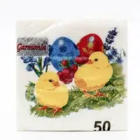 Салфетки бумажные пасхальные &laquo;Цыплята&raquo;, 1 слой, 24&times;24 см, 50 шт.