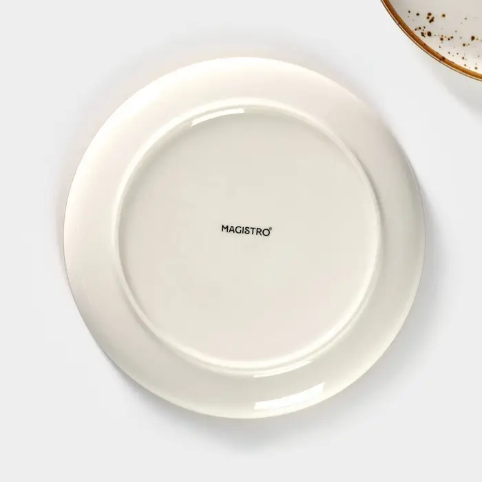 Набор тарелок десертных Magistro &laquo;Церера&raquo;, 2 шт., d=18 см, фарфор, белые