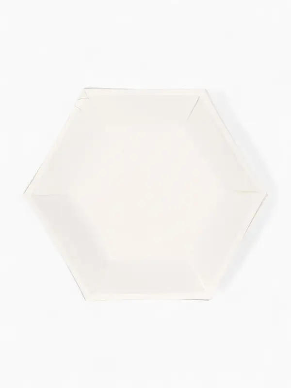 Набор тарелок белый с золотом 23 см. (10 шт)