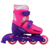 Набор: коньки детские раздвижные Snow Cat, с роликовой платформой, защита, р. 34-37