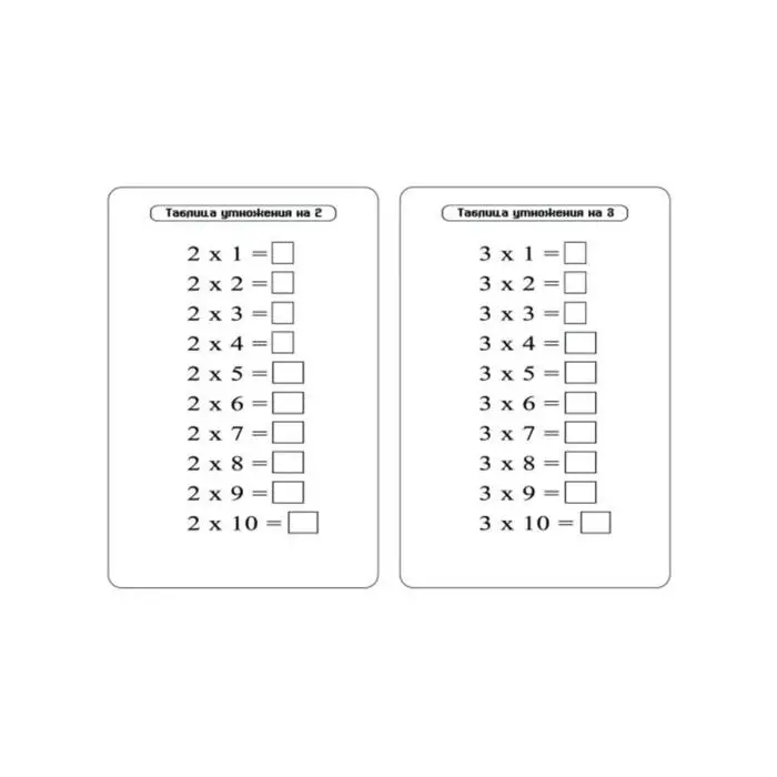 Тренажёр &laquo;Таблица умножения&raquo;