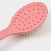 Щётка банная на ручке, массажёр, 33&times;6 см, розовая