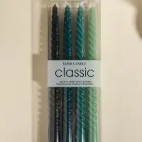 Набор свечей витых, 2х25 см, 4 шт, палитра зелёного 25,5х8,8х2,4 см