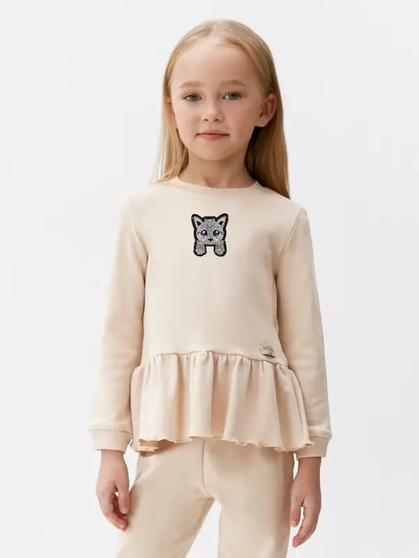 Термоаппликация &laquo;Котёнок с лапками&raquo;, 4&times;3.3 см, серая