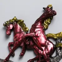 Панно "Две лошади" 22х19х4 см