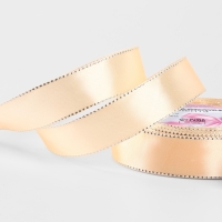 Лента атласная &laquo;Серебряные нити&raquo;, 25 мм &times; 23 &plusmn; 1 м, цвет нежно-персиковый №007