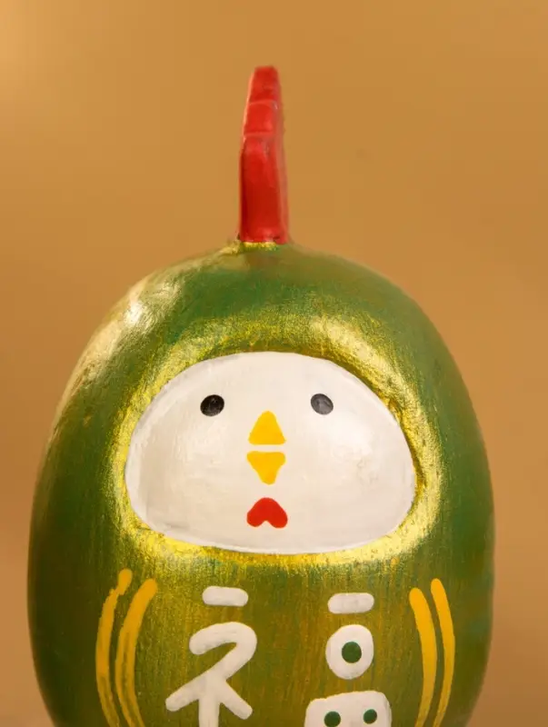 Деревянная кукла кокеши "Цыпленок" цв. зелёный, 6х6х9 см