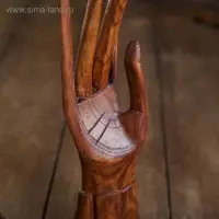 Подставка под кольца дерево "Кисть" 6х6х20 см