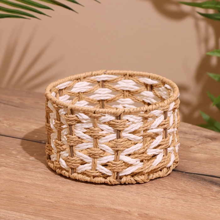 Набор плетёных корзин, 3 шт, 23х19х15 см