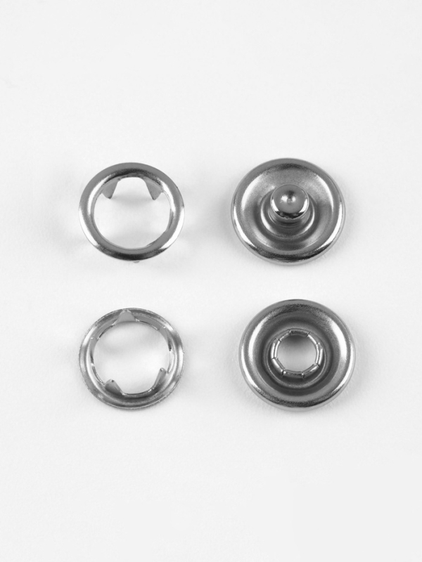 Кнопки рубаш откр d11мм (наб 10шт цена за наб) нерж сталь серебряный блистер TR