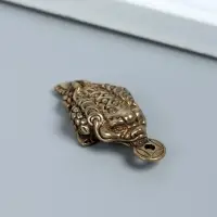 Сувенир латунь "Денежная жаба с монетой" набор 2 шт 1,9х3,4 см