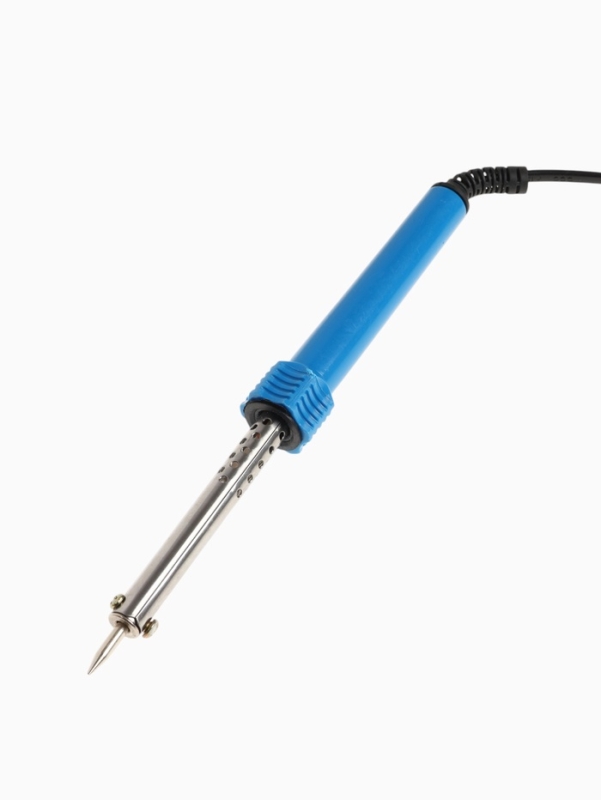 Паяльный набор ТУНДРА, паяльник 40 Вт, оловоотсос, подставка, припой, 4 предмета