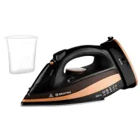 Утюг паровой BRAYER 4010BR, 2400 Вт, керамичекая подошва, 320 мл, беспроводной, коричневый