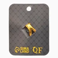 Кольцо для платка "Цветок Хризантема", цвет белый в чернёном золоте