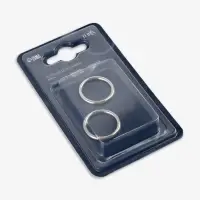 Кольцо литое TEIRA, для сумки, d=20/24 мм, набор 2 шт., 3.1 г, s=2 мм, цвет серебряный