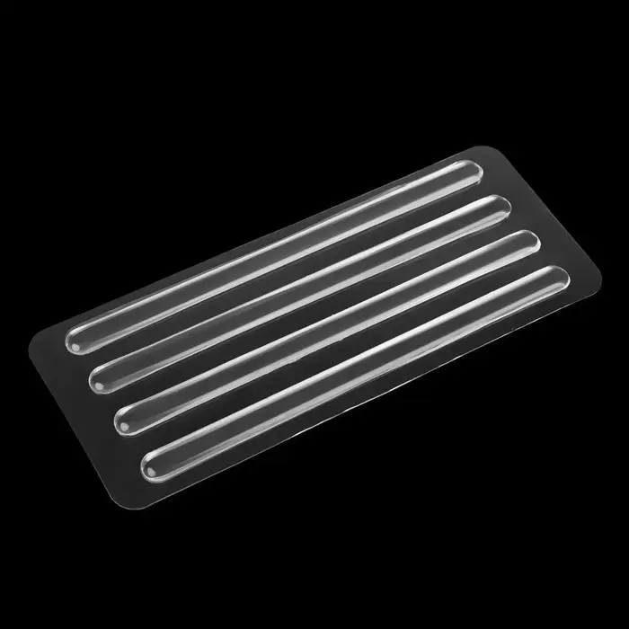 Полоски под ремешки, на клеевой основе, набор - 4 шт., силиконовые, 9.5&times;0.7 см., прозрачные