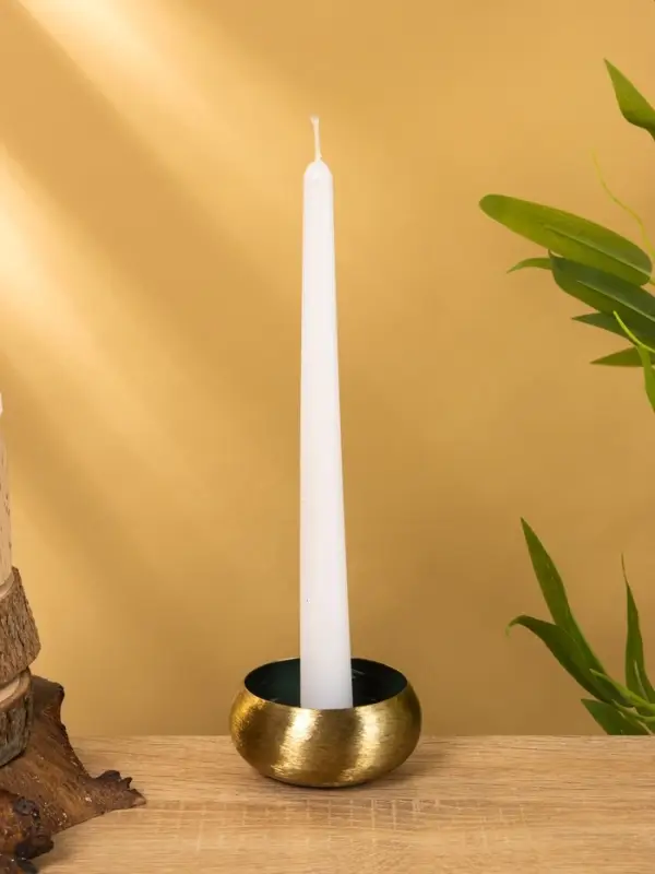 Подсвечник золотой c зелёным покрытием, 8&times;8&times;3.5 см