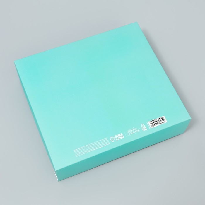 Коробка-фоторамка подарочная складная, упаковка, &laquo;Тиффани&raquo;, 20 х 18 х 5 см