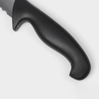 Нож хлебный, лезвие 24.5 см, черная ручка