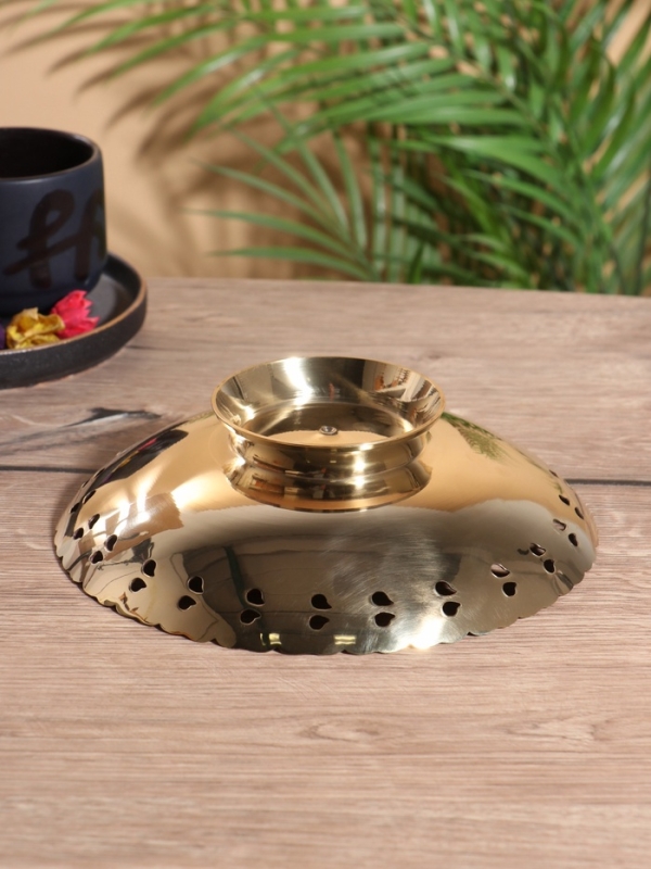 Блюдо сервировочное "Жар-Птица" латунь с перламутром 19,5х19,5х5,5 см