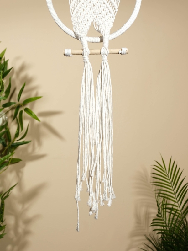 Ловец снов "Сова" 22х80 см. голубой глаз