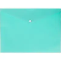 Папка-конверт на кнопке А4, 180 мкм, Calligrata Pastel, полупрозрачная, светло-мятный