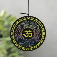 Музыка ветра металл "Ом (мантра)" 4 колокольчика 62х10х5 см