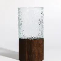 Ваза стекло настольная "Лесли" размытость, 20х10 см, прозрачный