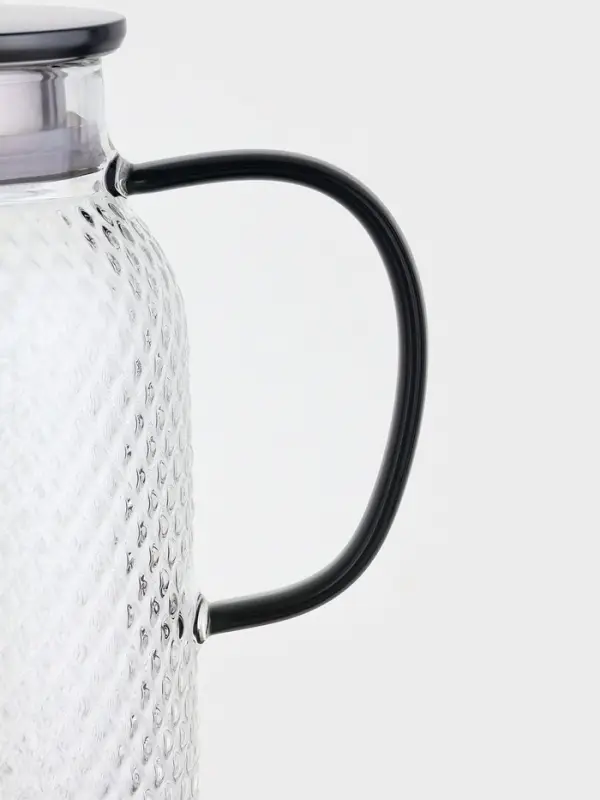 Кувшин "Богема.Соты", черная ручка/крышка-сито, 16х11х23 см