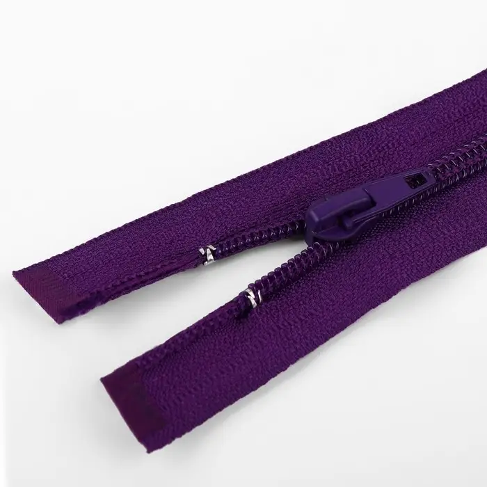 Молния &laquo;Спираль&raquo;, №5, разъёмная, замок автомат, 50 см, тёмно-фиолетовая