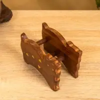 Подставка под горячее "Кошка" (набор 6 шт), 11,5х13х6,5 см, дерево шишам