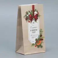 Пакет подарочный без ручек &laquo;Все желания сбудутся&raquo;, 10&times;19.5&times;7 см, Новый год