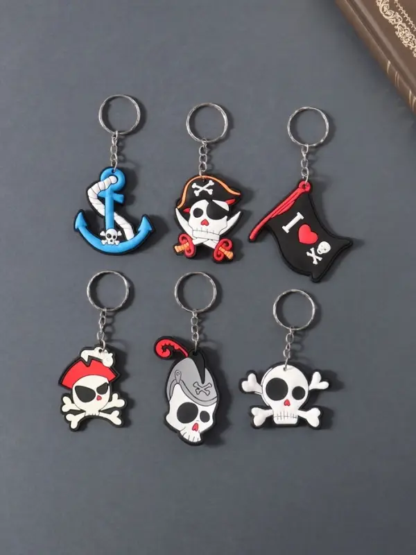 Брелок резина "Пираты" МИКС 3,5х4,8 см