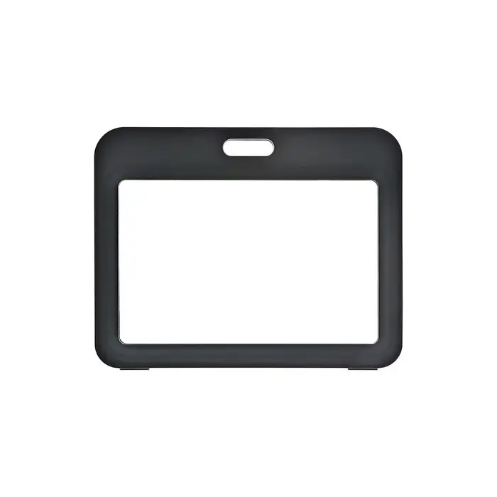 Бейдж горизонтальный, внешний размер 100&times;80 мм, внутренний размер 85&times;54 мм, чёрный