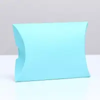 Коробка складная, подушка, голубая  15 х 11 х 3 см,